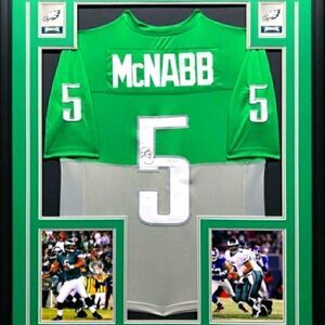 Donovan McNabb Custom Framed Autographed Jersey